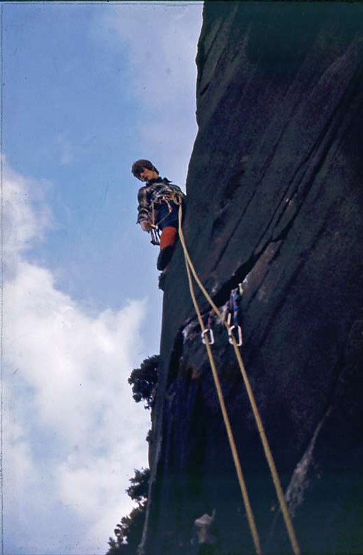 Steve on the first ascent