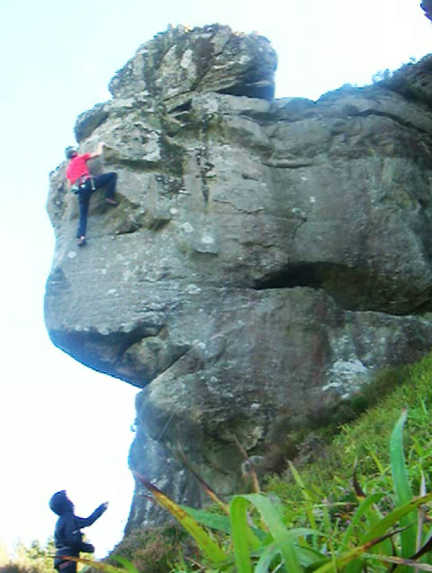 This shot is the only record of the 1st ascent.